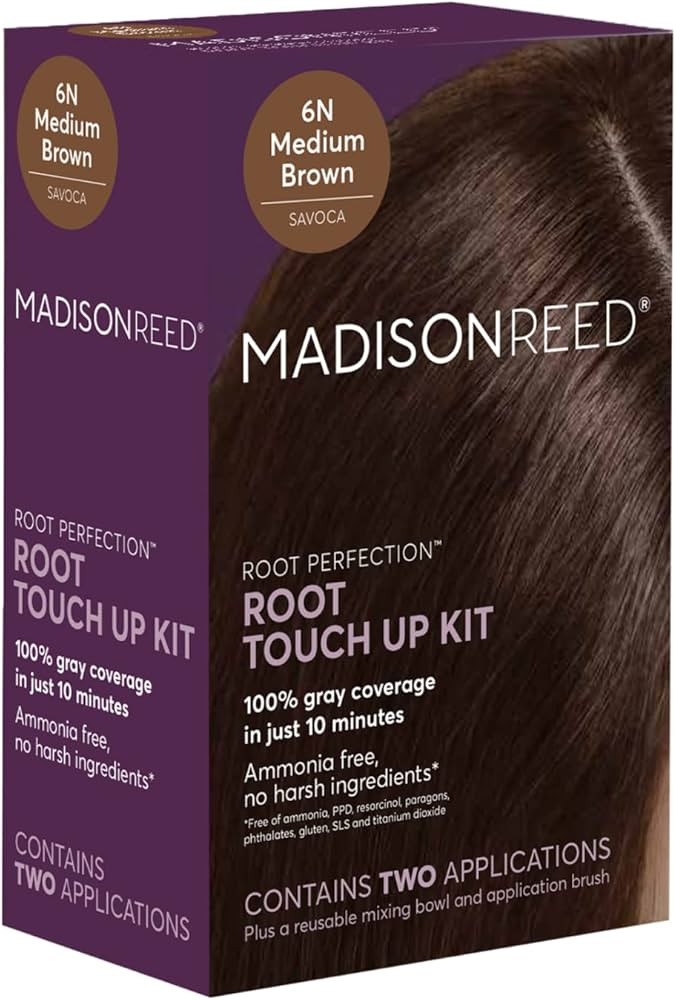 Madison Reed Root Perfection Permanent Root Touch Up, Medium Brown 6N Savoca, 10 Minutes for 100%... | Amazon (US)