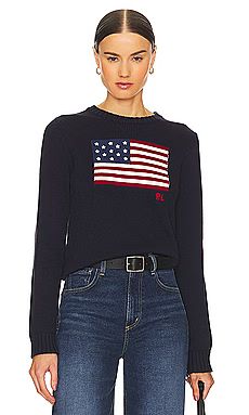 Polo Ralph Lauren Flag Pullover in Navy from Revolve.com | Revolve Clothing (Global)