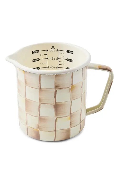 MACKENZIE CHILDS Mocha Check Enameled Steep 7-Cup Measure at Nordstrom | Nordstrom