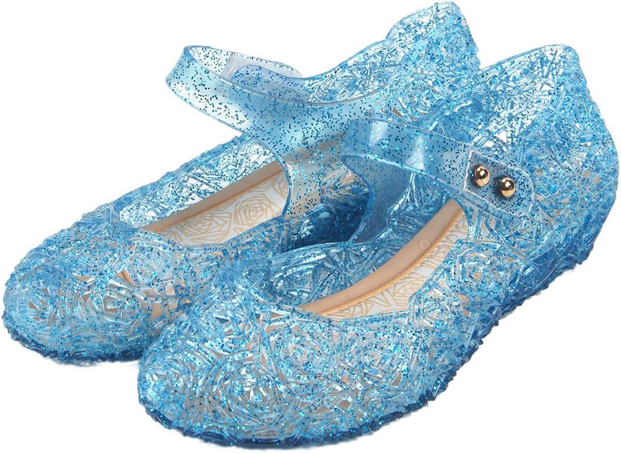 GUGUYeah Princess Costumes Jelly Flats Shoes, Cosplay Birthday Party Dress Up Sandals for Little ... | Amazon (US)