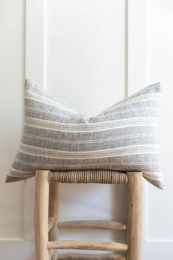 14x24 Striped Linen Pillow Cover | Etsy | Etsy (US)