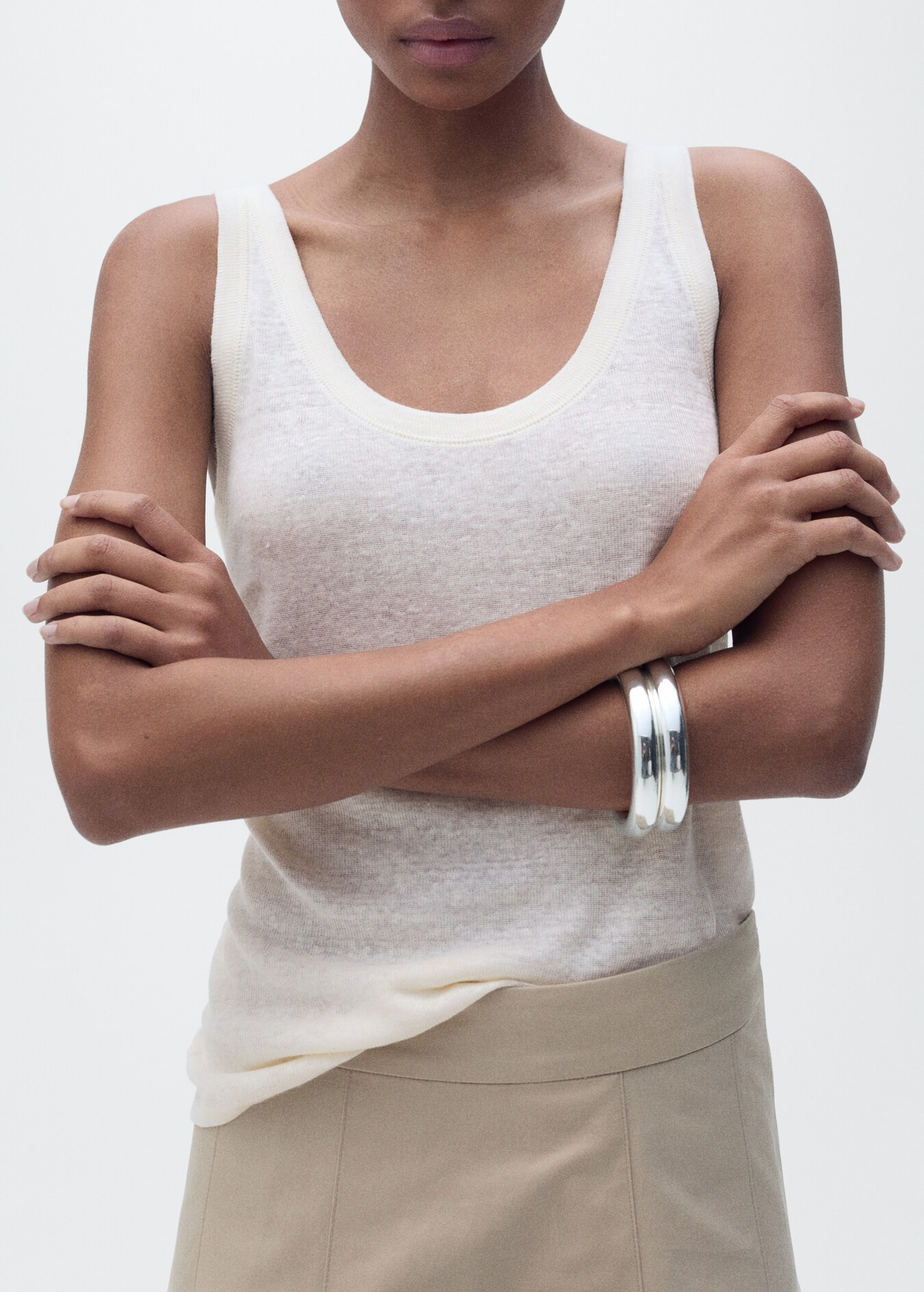Strap linen top - Women | MANGO USA | Mango (US/MX/AU)
