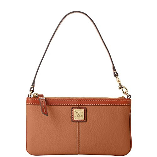 Dooney & Bourke Designer Handbags for Women, Pebble Grain Leather Wristlet Wallet for Women - Brown | Amazon (US)