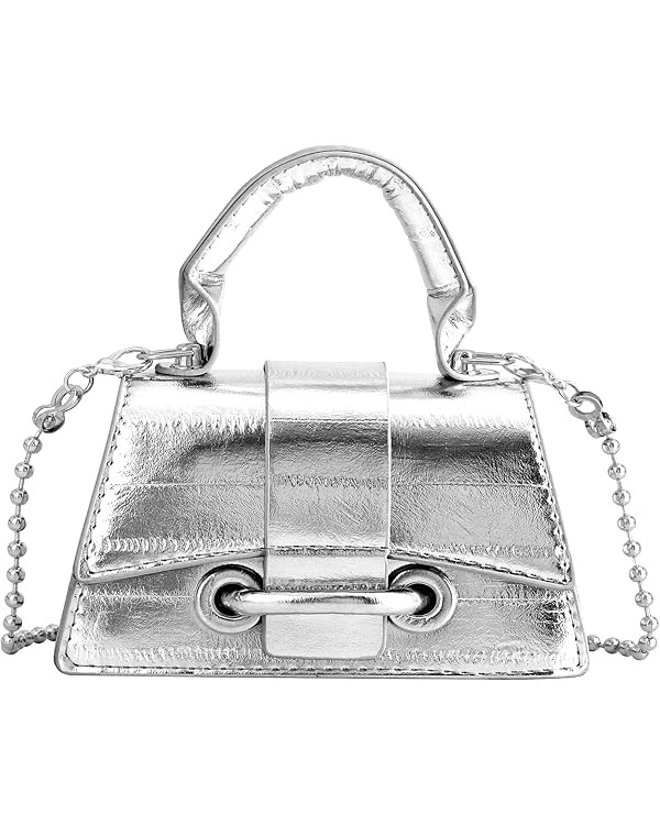 Ayliss Micro Mini Crossbody Handbag Women's Purse Clutch Cute Mini Trendy Bag Top Handle PU Leath... | Amazon (US)