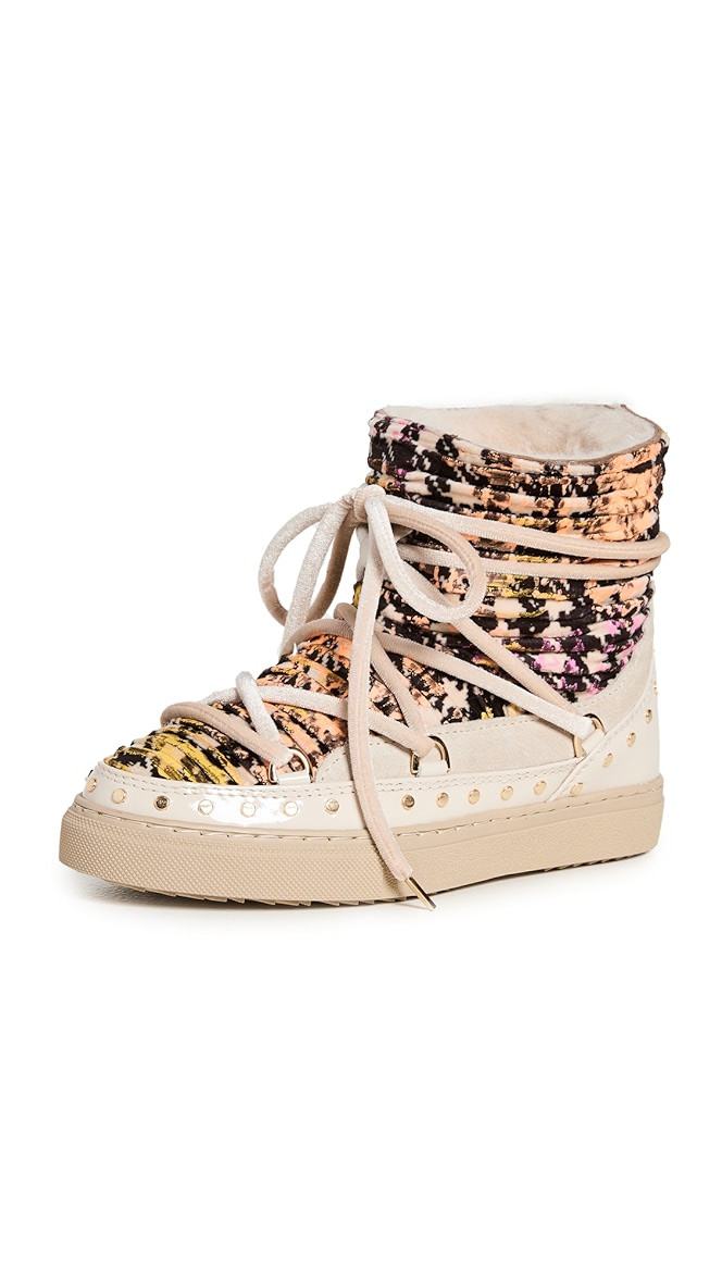 Pull Punk Tweed Shearling Sneakers | Shopbop
