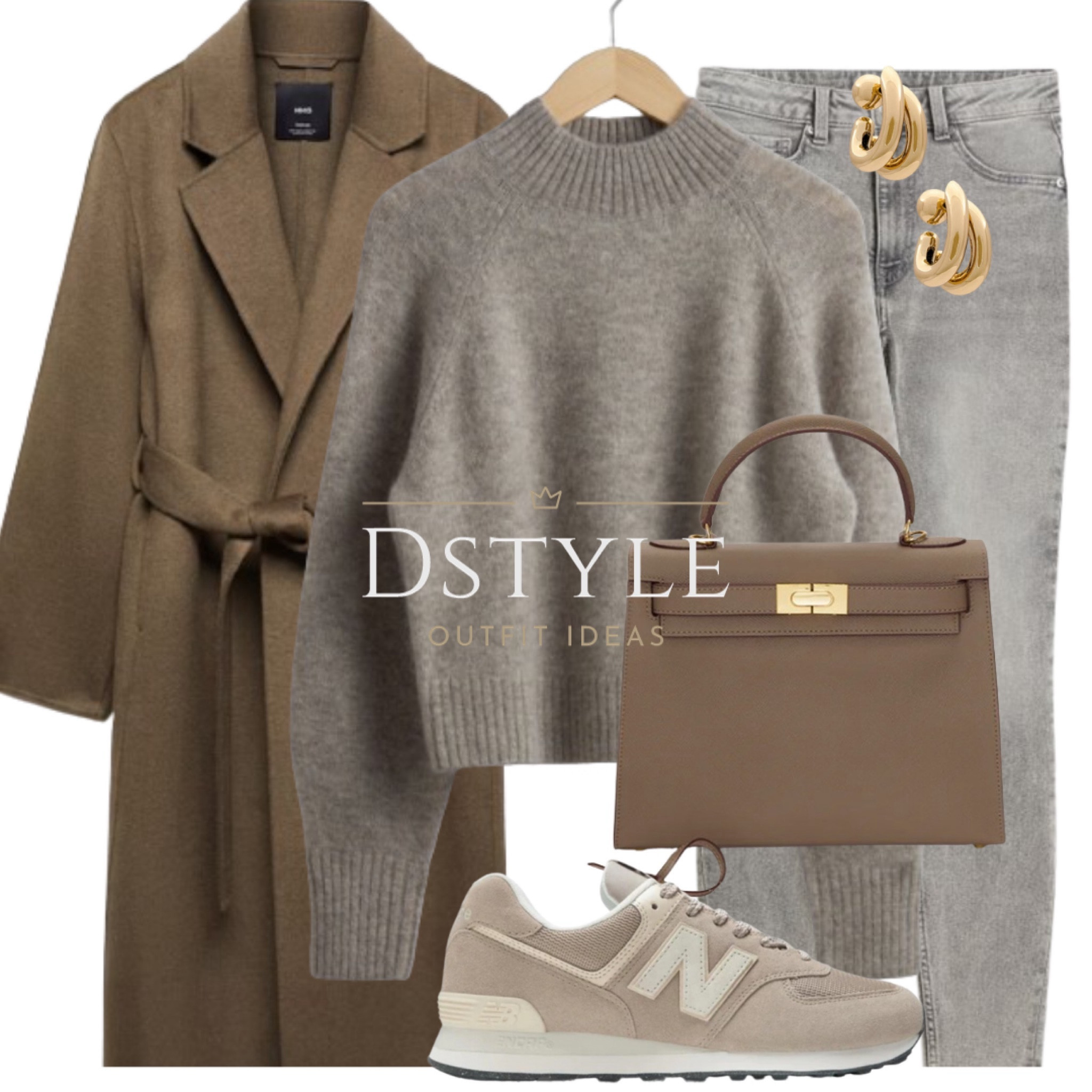 Warm hues, cool vibes: Mole wool sweater, sleek grey jeans, a stylish brown belted coat, and stepping out in comfort with matching New Balance sneakers. Embrace the cozy chic. #OOTD #WinterStyle

#LTKfindsunder50 #LTKSeasonal #LTKsalealert