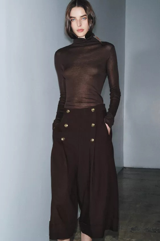 100% WOOL BUTTONED BERMUDA SHORTS ZW COLLECTION | Zara US