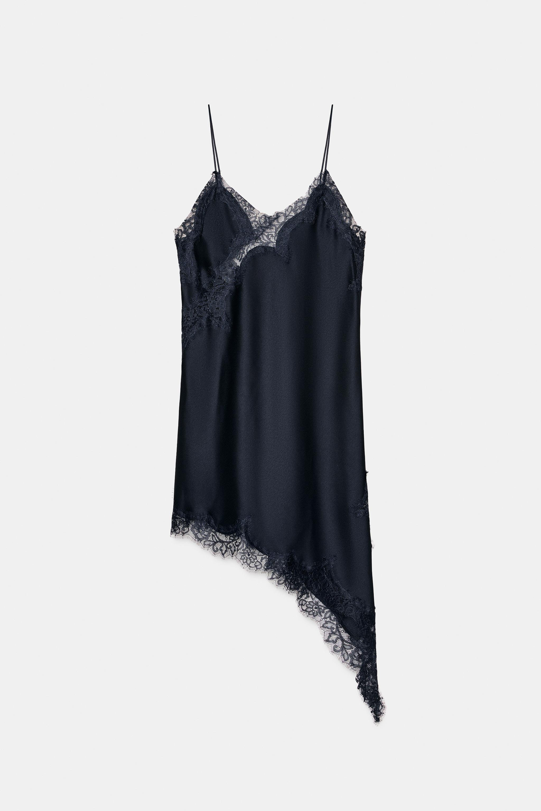 ZW COLLECTION ASYMMETRIC LACE DRESS | Zara US