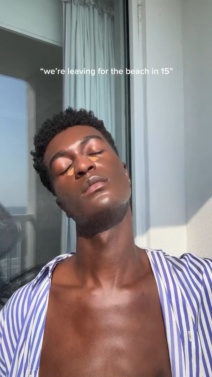 we leave for the beach in 15….. let’s do some beachy makeup 🌊⛱️