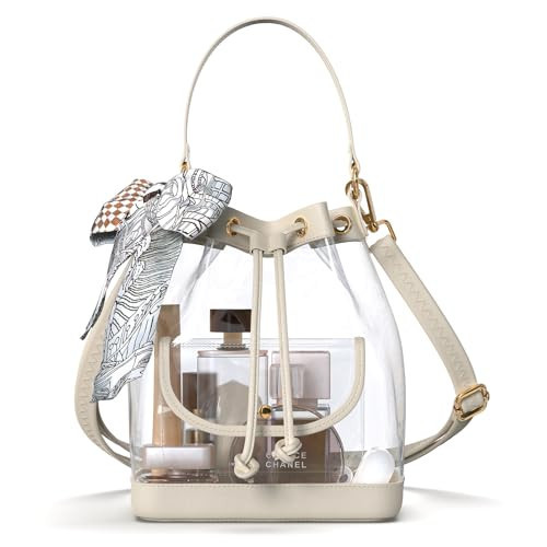 Missnine Small Clear Bag for Stadium Approved, Clear Crossbody Bucket Bag Transparent PVC Purse for Women, Concert Stadium Events | Amazon (US)