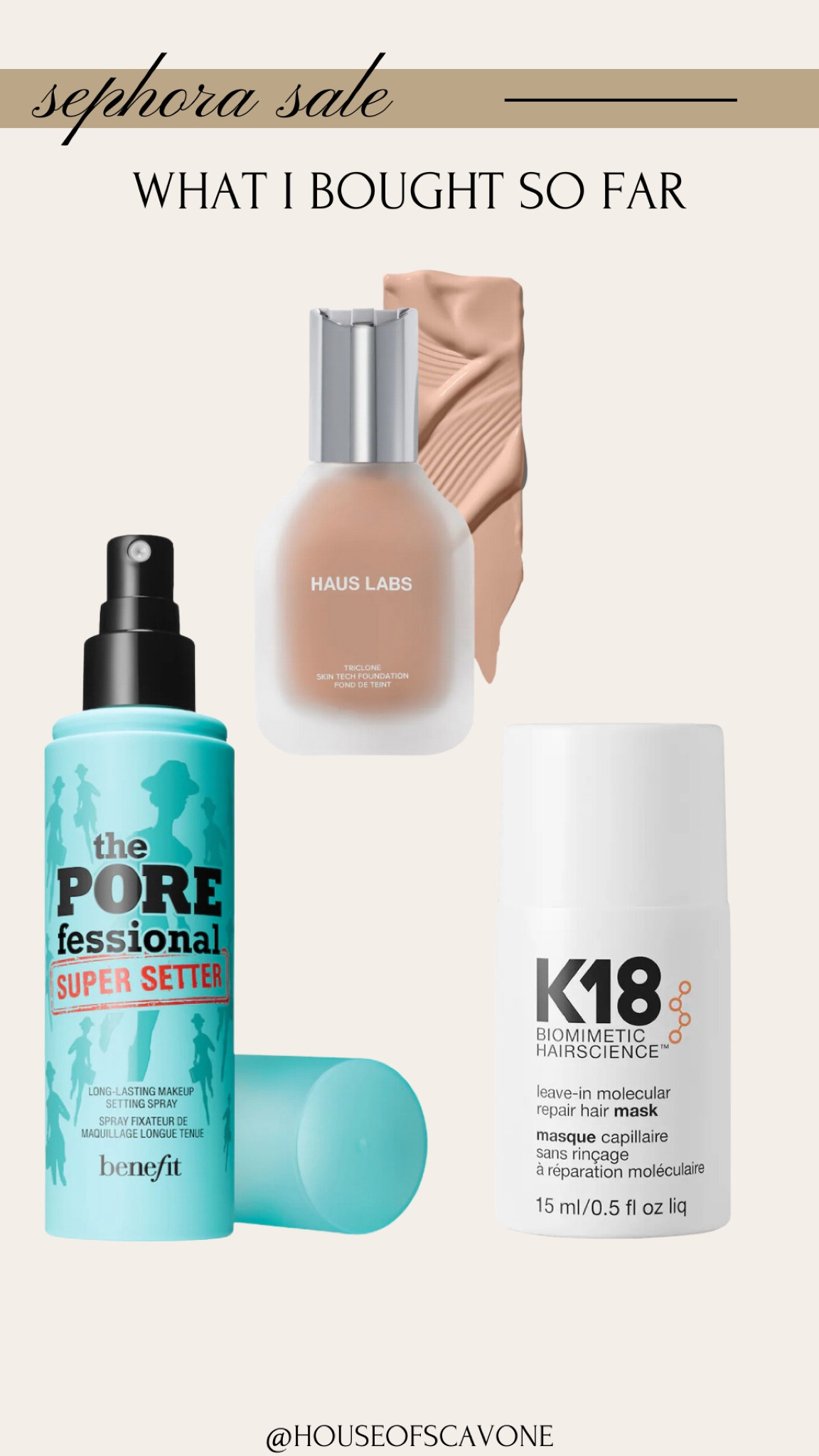 what I’ve bought from the Sephora sale so far! // use code YAYSAVE to save up to 30%!!!! #sephorasale #yaysave #makeup #makeupsale #makeuptutorial #makeupinspo #foundation #settingspray #haircare #hairtreatment

#LTKfindsunder50 #LTKxSephora #LTKsalealert