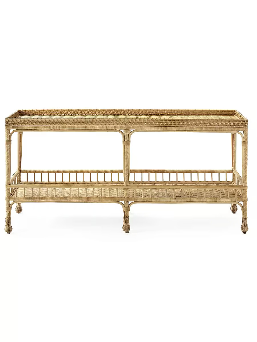 South Seas Rattan Console | Serena and Lily