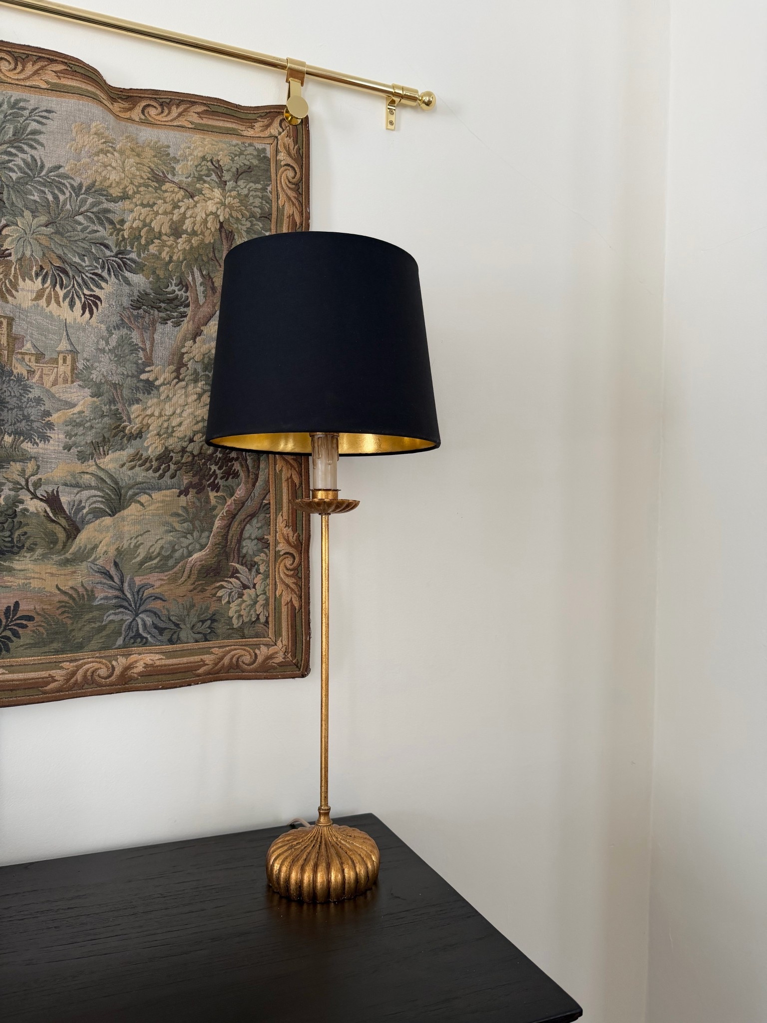 Buffet lamp & a similar tapestry 