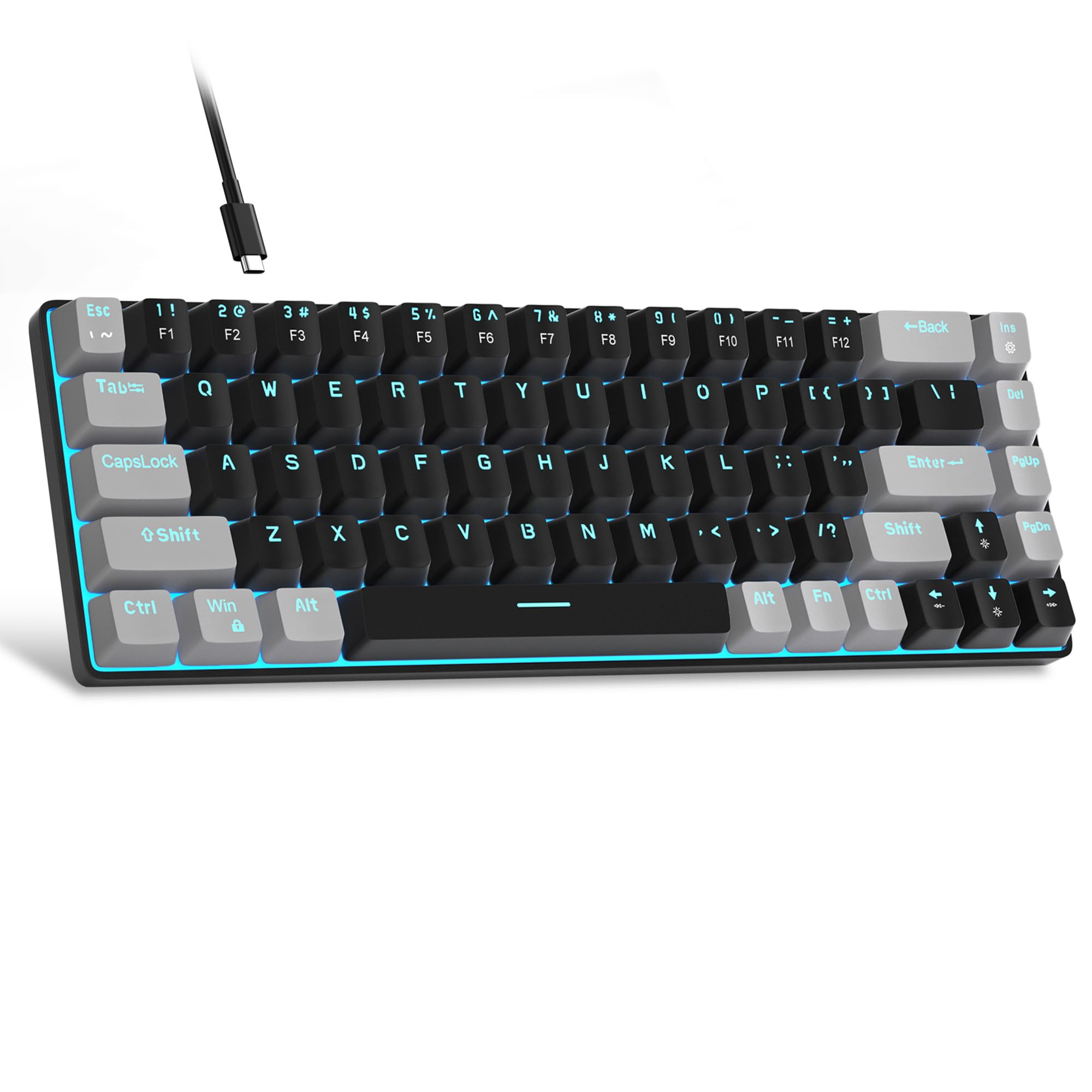 MageGee Portable 60% Mechanical Gaming Keyboard, MK-Box LED Backlit Compact 68 Keys Mini Wired Of... | Amazon (US)