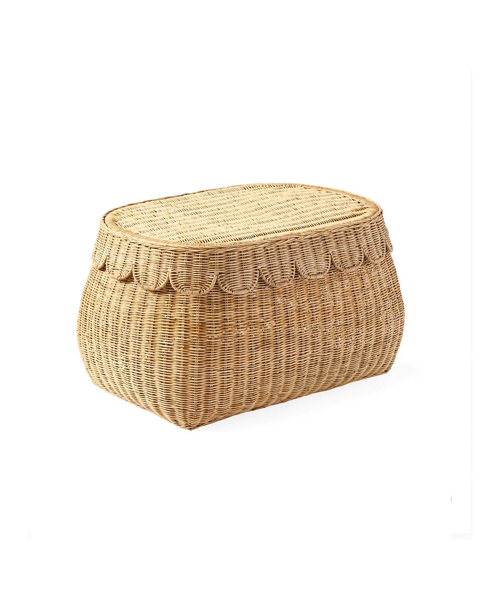 Scallop Rattan Basket-Medium: Pre-Sale | Auden & Avery
