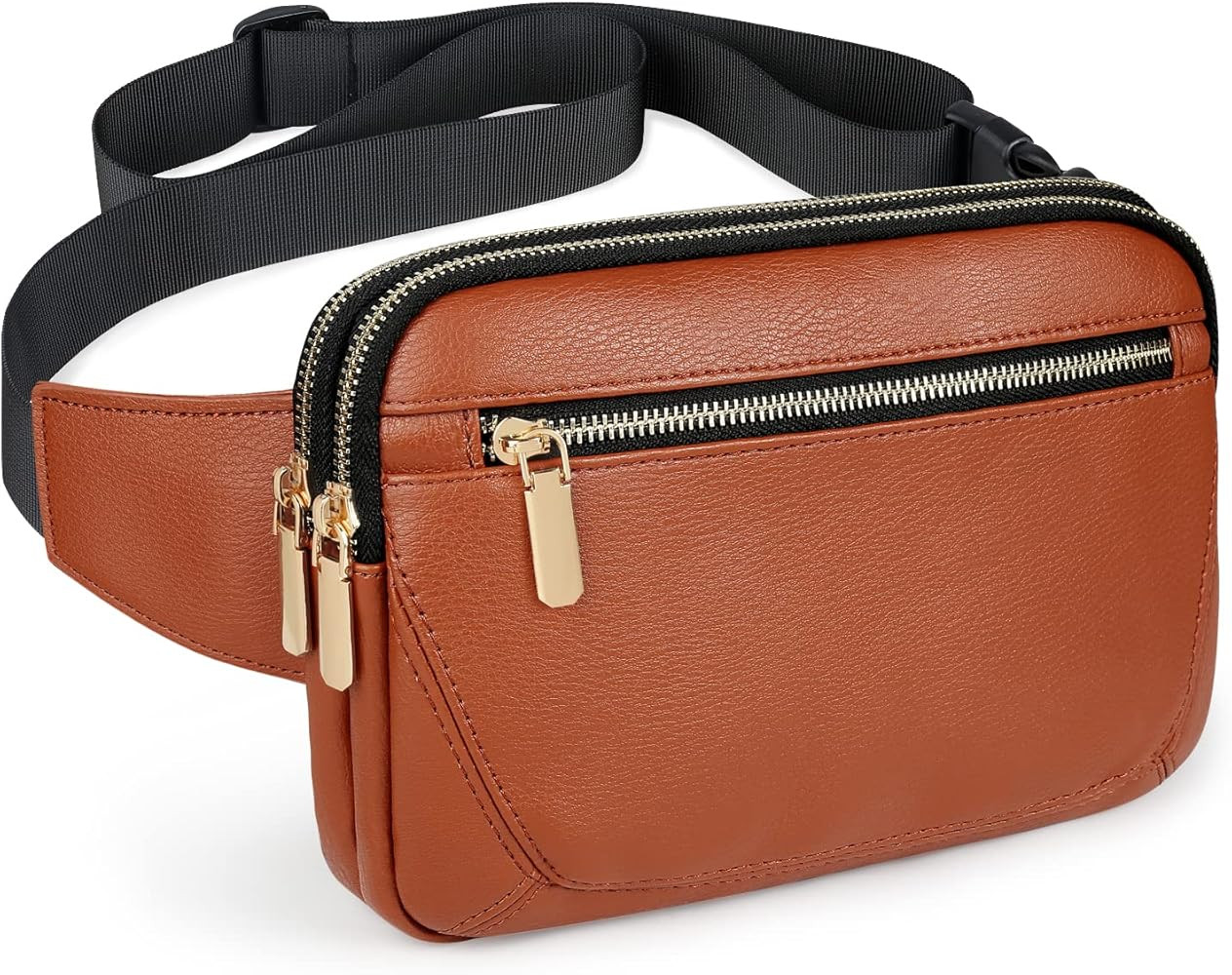 Leather Fanny Packs for Women Fashionable Plus Size Black Fanny Pack for Men Cute Crossbody Bags ... | Amazon (US)