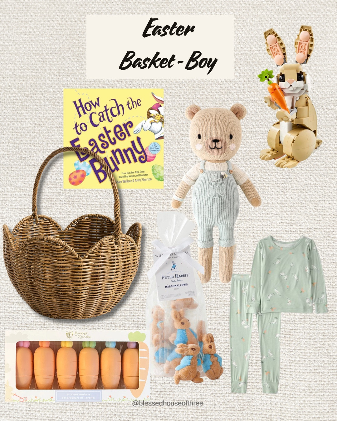 Easter basket stuffer ideas for toddler boys that are cute, practical, and budget-friendly. I love mixing cozy pajamas, a sweet stuffed bunny, books, small toys, and a few treats to create a basket they’ll actually use beyond Easter morning. These affordable basket fillers include non-candy options and Target friendly finds perfect for toddlers and little boys ages 2–5.

#LTKSeasonal #LTKKids #LTKmomlife