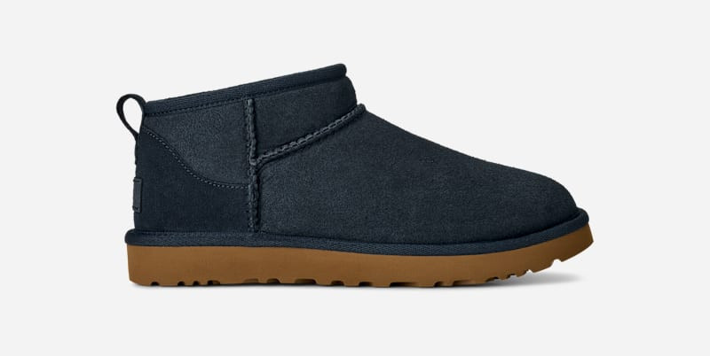 UGG® Women's Classic Ultra Mini Sheepskin Classic Boots in Dark Indigo, Size 8 | UGG (US)