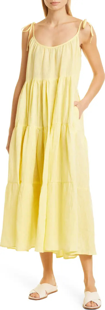 Maui Tiered Linen Midi Dress | Nordstrom