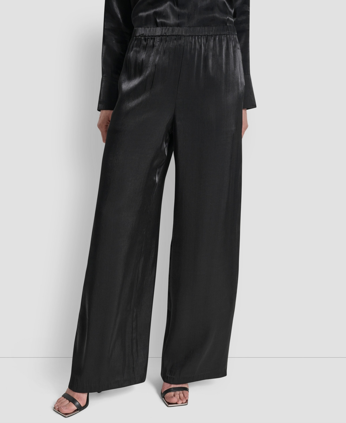 Dkny Women's Wide Leg Pants - Black | Macy's