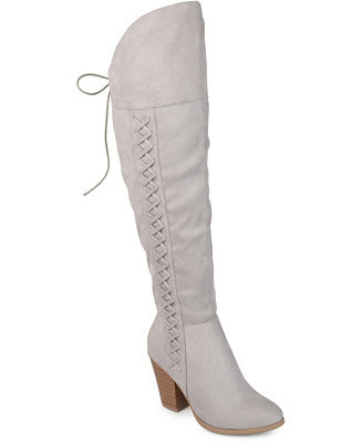 Women's Spritz Wide Calf Lace Up Over The Knee Boots | Macy's