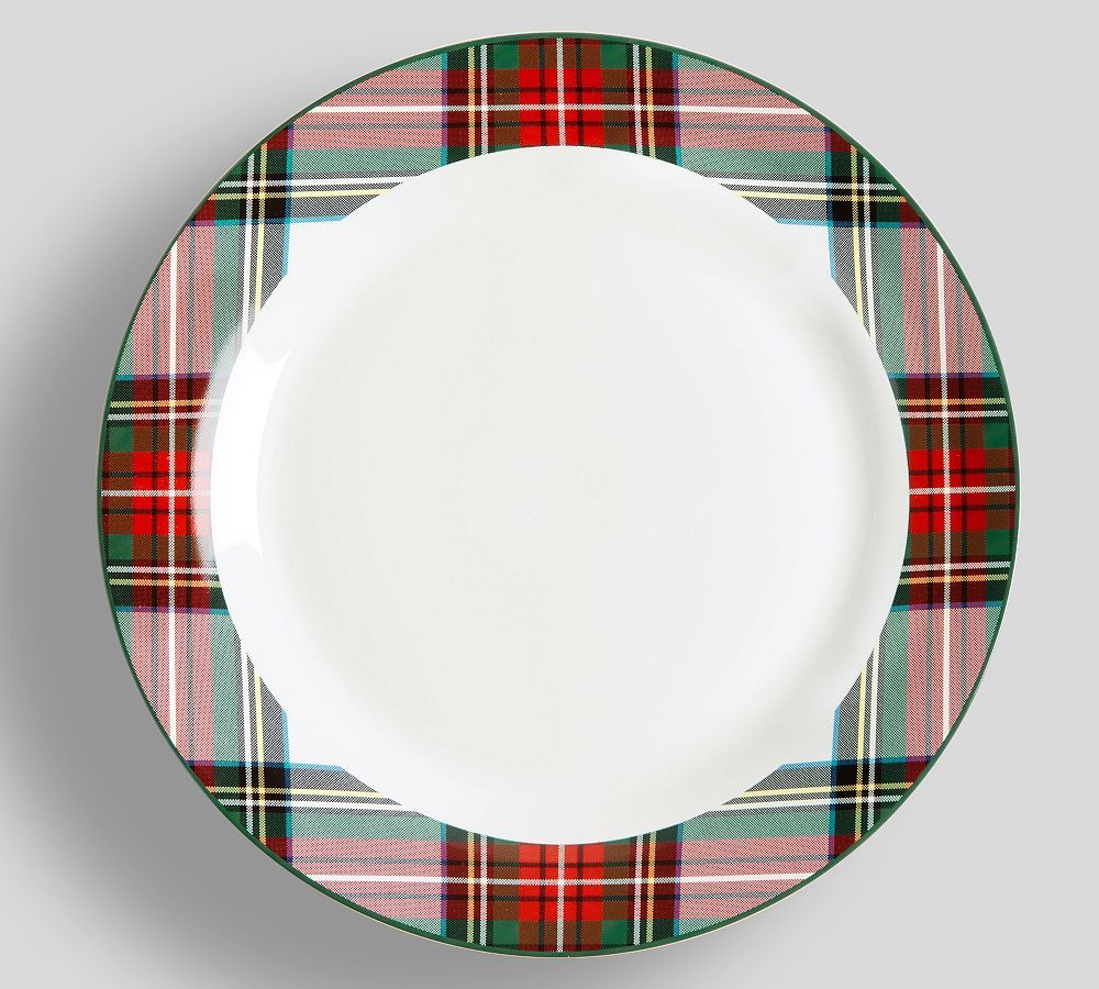 Stewart Plaid Stoneware Dinner Plates - Set of 4 | Pottery Barn (US)