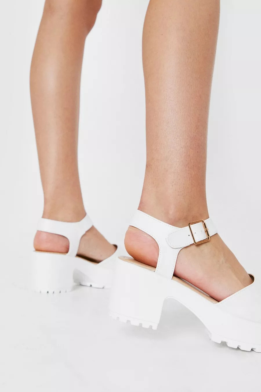 Faux Leather Chunky Platform Sandals | Nasty Gal (US)