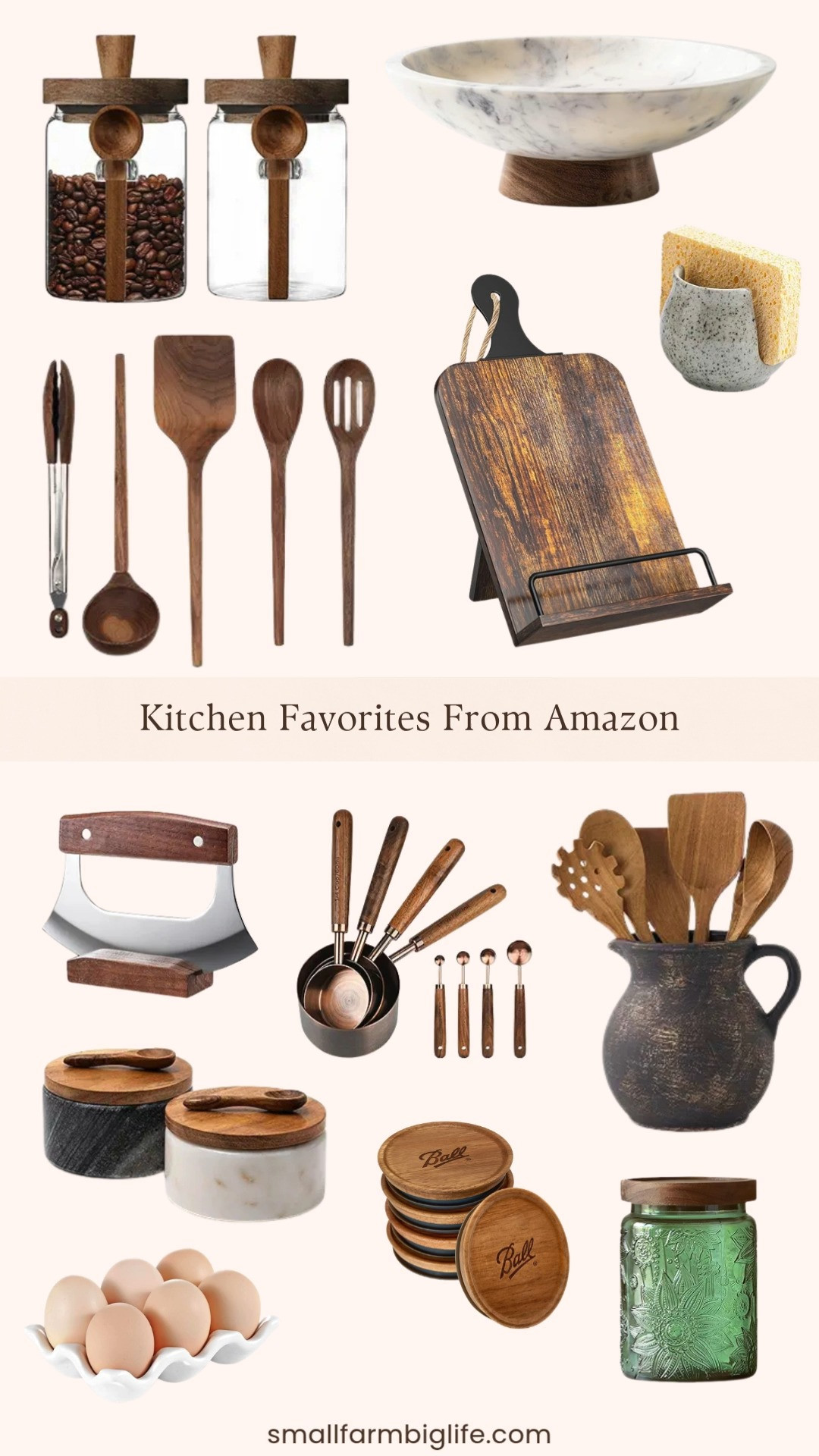 Sharing some of my favorite kitchen finds from Amazon that are as functional as they are beautiful! From the prettiest glass storage jars to marble salt and pepper bowls to a wooden utensil set I use every single day, these are the kinds of pieces that make your kitchen feel warm and organized. Such great prices on all of these too. Linking everything below! 

 #LTKfoodie #LTKHome