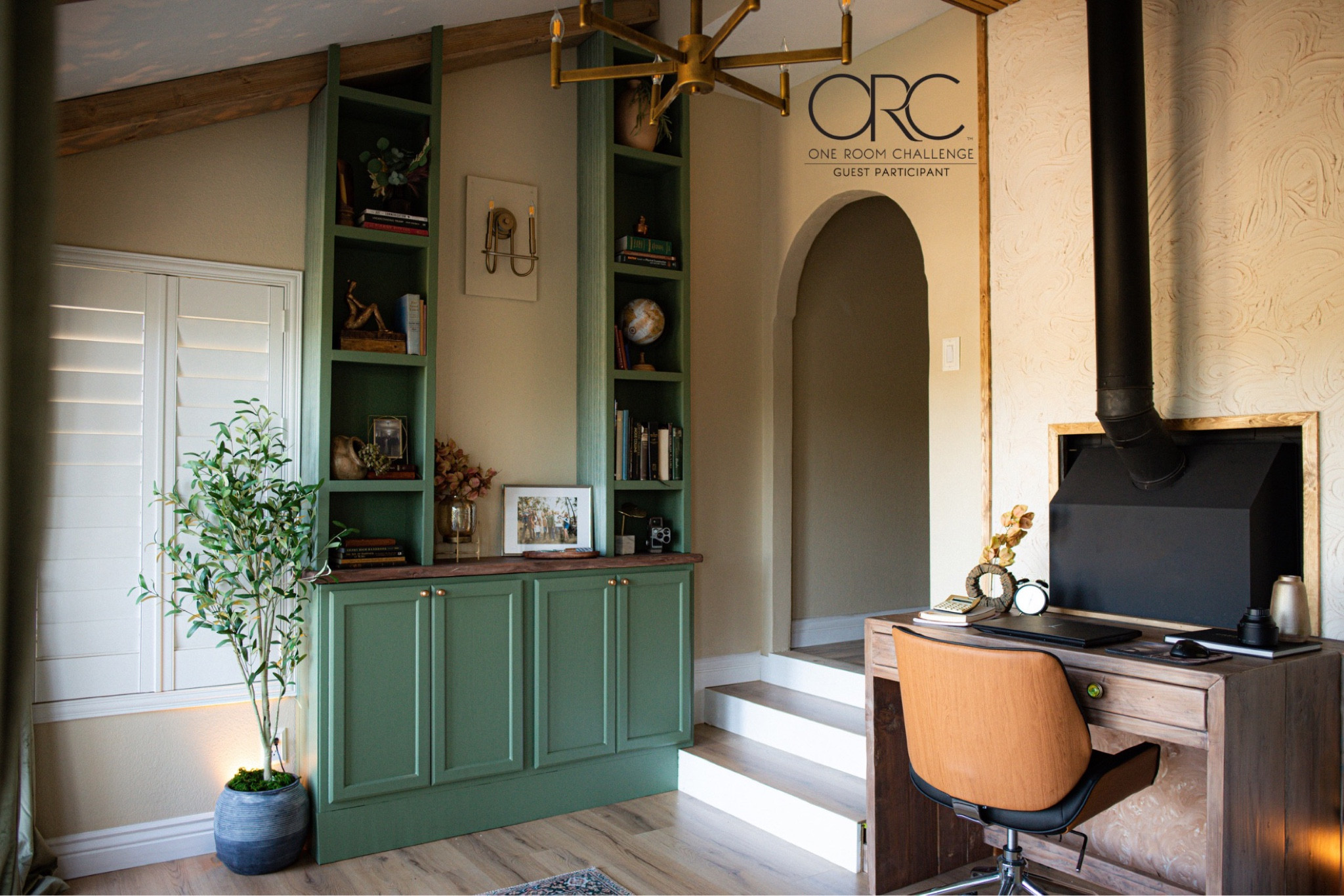 Home office renovation with desk, bookcases

#LTKstyletip #LTKworkwear #LTKhome