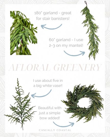 Sharing all of my favorite holiday greenery, not because it's September and I'm crazy but because it typically sells out mid/late October - particularly the garland! It's the only garland I use - real touch and drapes so beautifully! I like to buy my Afloral garland on Amazon because it's usually slightly cheaper, and includes free shipping!
-
Afloral garland, amazon garland, mantel decor, mantle decor, real touch garland, christmas garland, christmas decor, amazon greenery, christmas wreath, holiday wreath, pine wreath, winter wreath, pine stems, long garland for stairs, banister garland

#LTKhome #LTKHoliday #LTKfindsunder100
