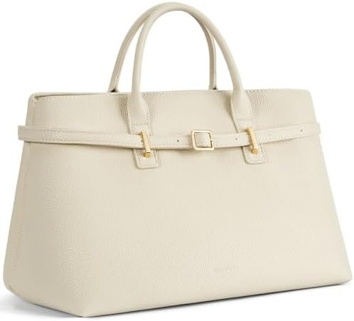 BOSTANTEN Vegan Leather Purse for Women Top Handle Purses with Gold Buckle Belt Satchel Tote Hand... | Amazon (US)