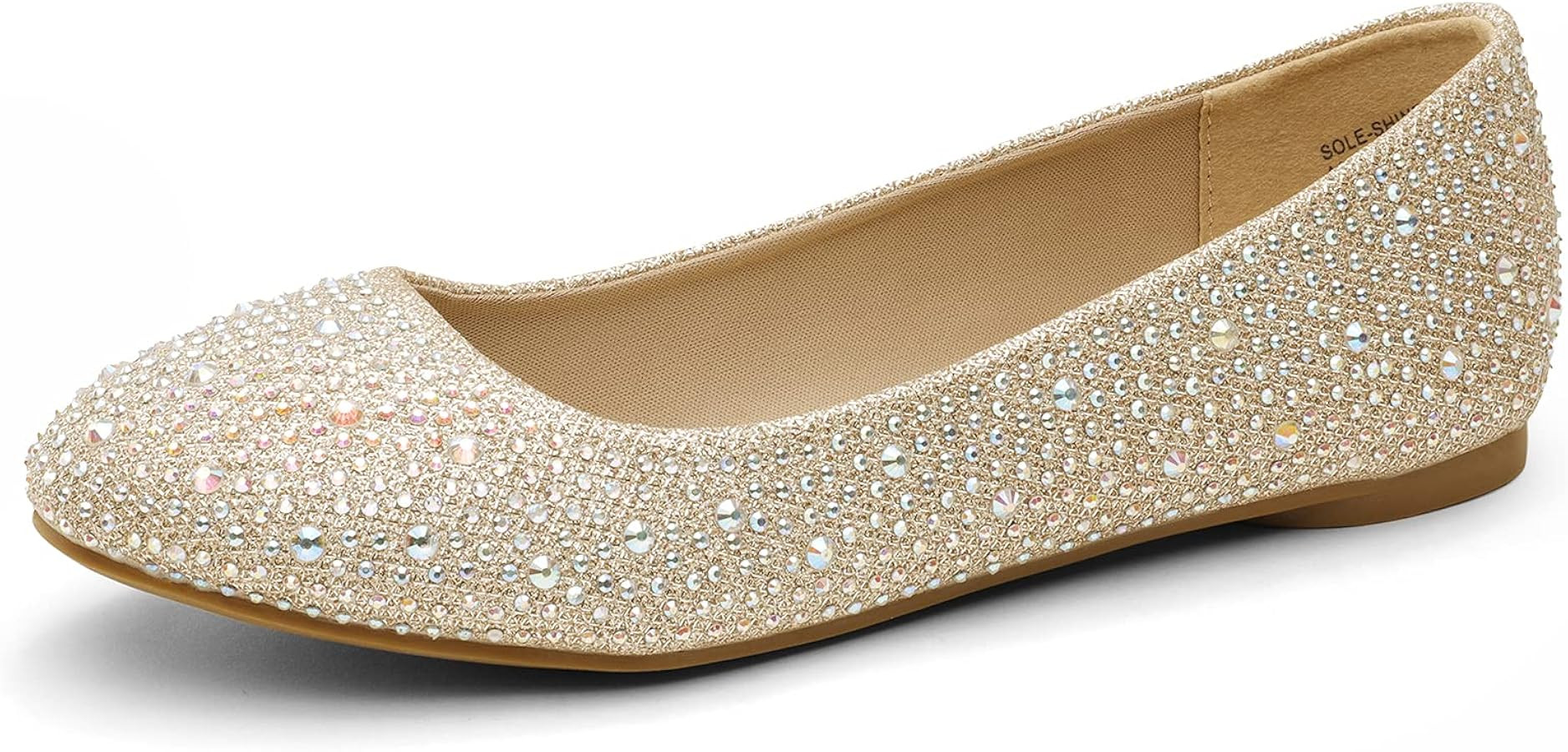 DREAM PAIRS Women's Sole-Shine Rhinestone Ballet Flats Shoes | Amazon (US)