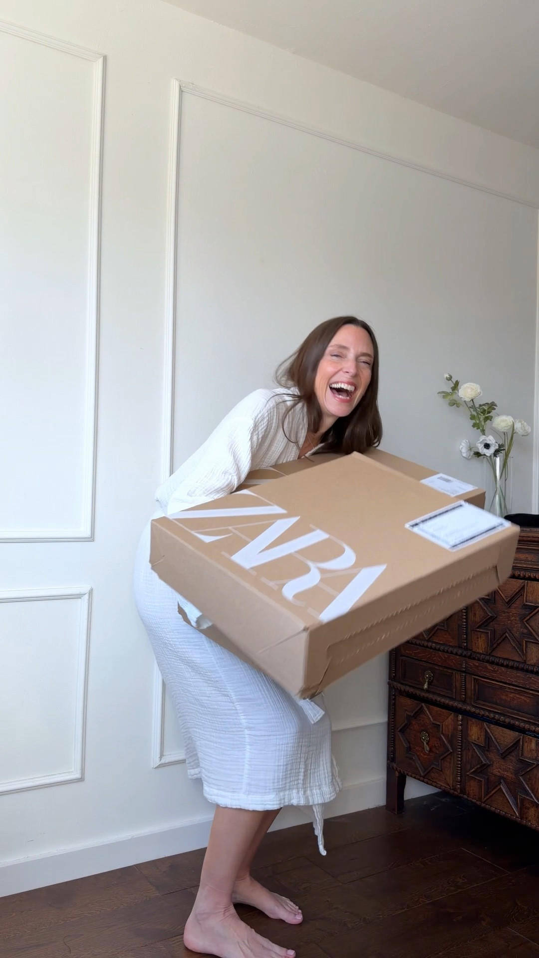 Knotted beige top, small
Brown jeans, UK 8
Sheer white blouse, small
Polka dot blue trousers, small 
Cream trousers, XS long 
Navy blazer, small 
Black waisted blazer, XS
Denim peplum top, XS size up!
Black faux leather blazer, XS, but I’m returning it for a small 
Skirt, small
Backless halter neck top, XS
White shirt with tasseled scarf, XS


#LTKootd #LTKgrwm #LTKSeasonal