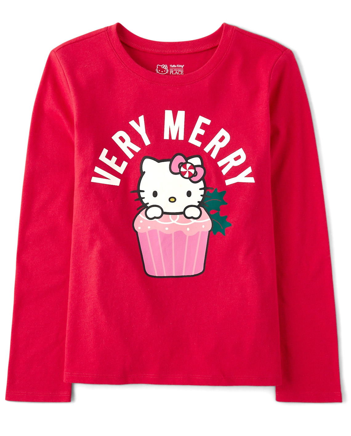 Girls Hello Kitty® Very Merry Graphic Tee - red | The Children's Place