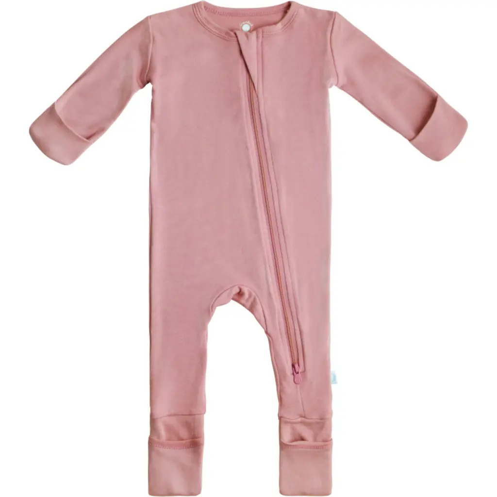 Dreamland Baby Baby Pajamas with DreamCuffs® in Dusty Rose at Nordstrom, Size 12-24M | Nordstrom