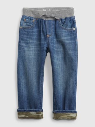 Toddler Lined Pull-On Slim Jeans with Washwell ™ | Gap (US)
