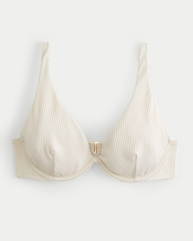 High Apex Ribbed Underwire Bikini Top | Hollister (US)