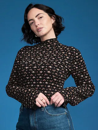 Old Navy x Altuzarra Long-Sleeve Ribbed Fitted Top | Old Navy (US)