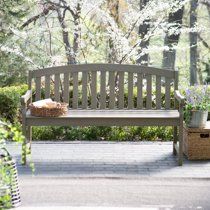 Coral Coast Amherst Curved Back 5 ft. Outdoor Wood Garden Bench - Driftwood | Walmart (US)