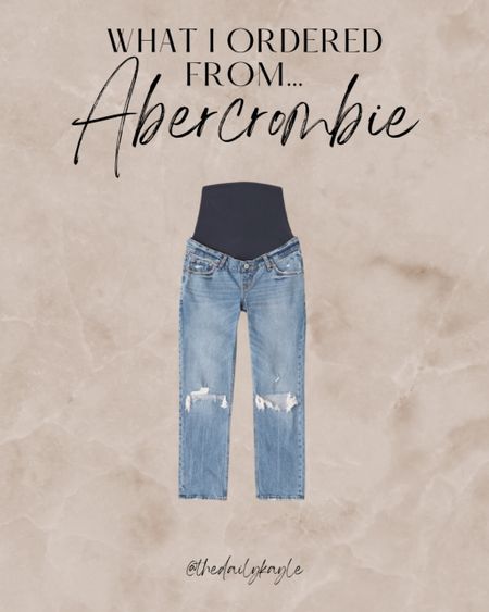 Abercrombie new maternity jeans!! Ordered ts! Use code AFAMIE for Additional $$$ off! 

#LTKSale #LTKbaby #LTKbump