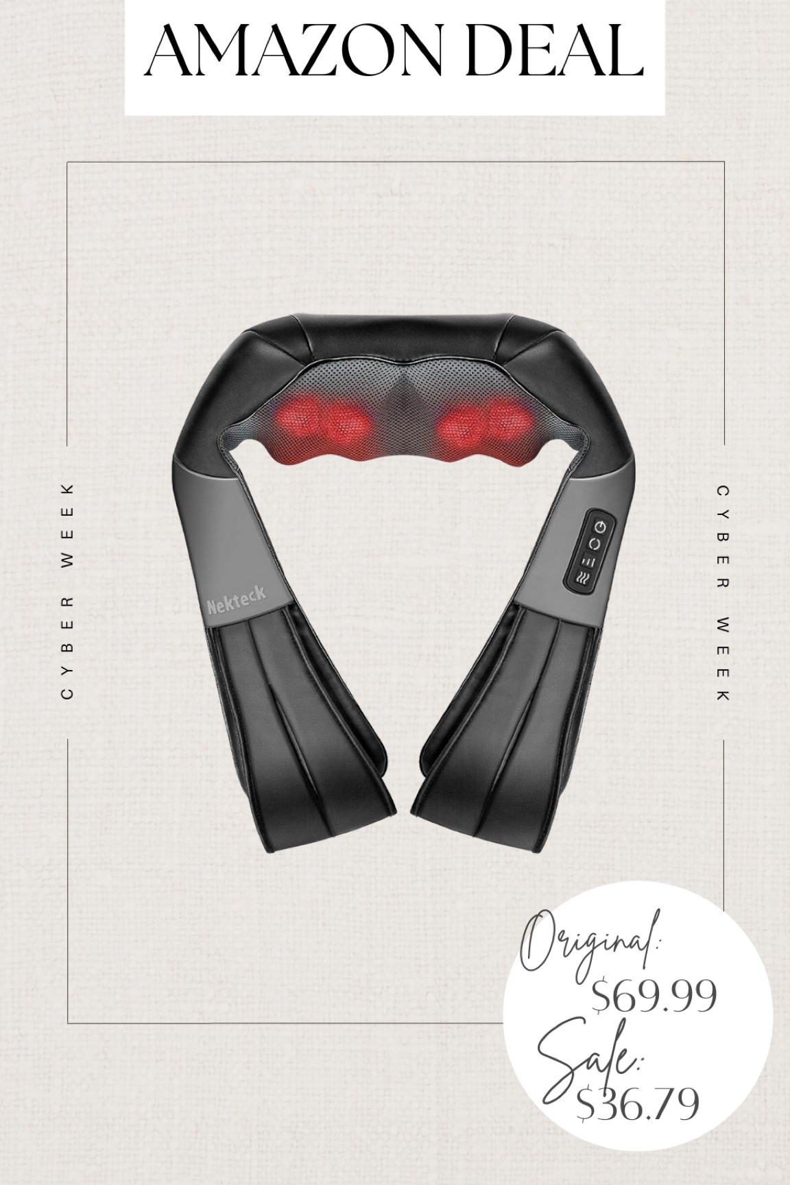 Amazon Black Friday sale!!
Neck massager!!! $37 gift idea

#LTKsalealert #LTKGiftGuide #LTKCyberWeek