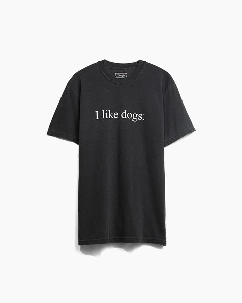 I like dogs. | Core Tee | Faded Black | Unisex | Diogie