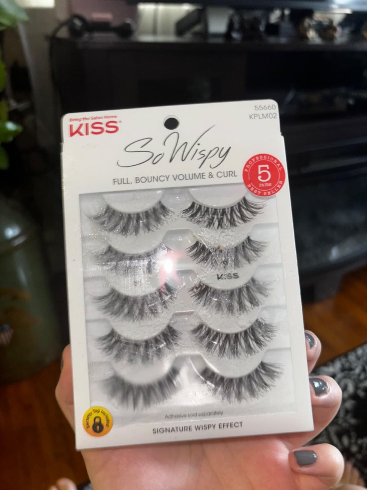 KISS So Wispy, False Eyelashes, 'Style #11', 12 mm, Includes 5 Pairs Of Lashes, Contact Lens Friendly, Easy to Apply, Reusable Strip Lashes, Glue On, Mulitpack | Amazon (US)