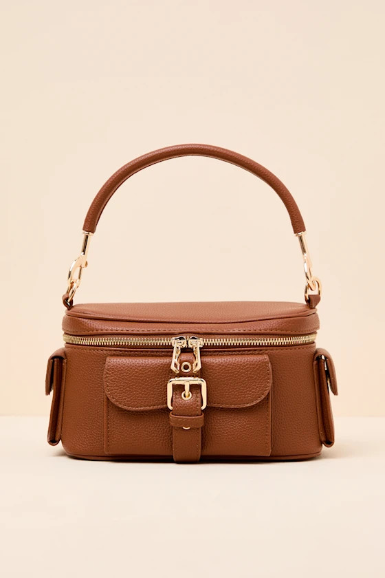Cadia Brown Vegan Leather Crossbody Bag | Lulus