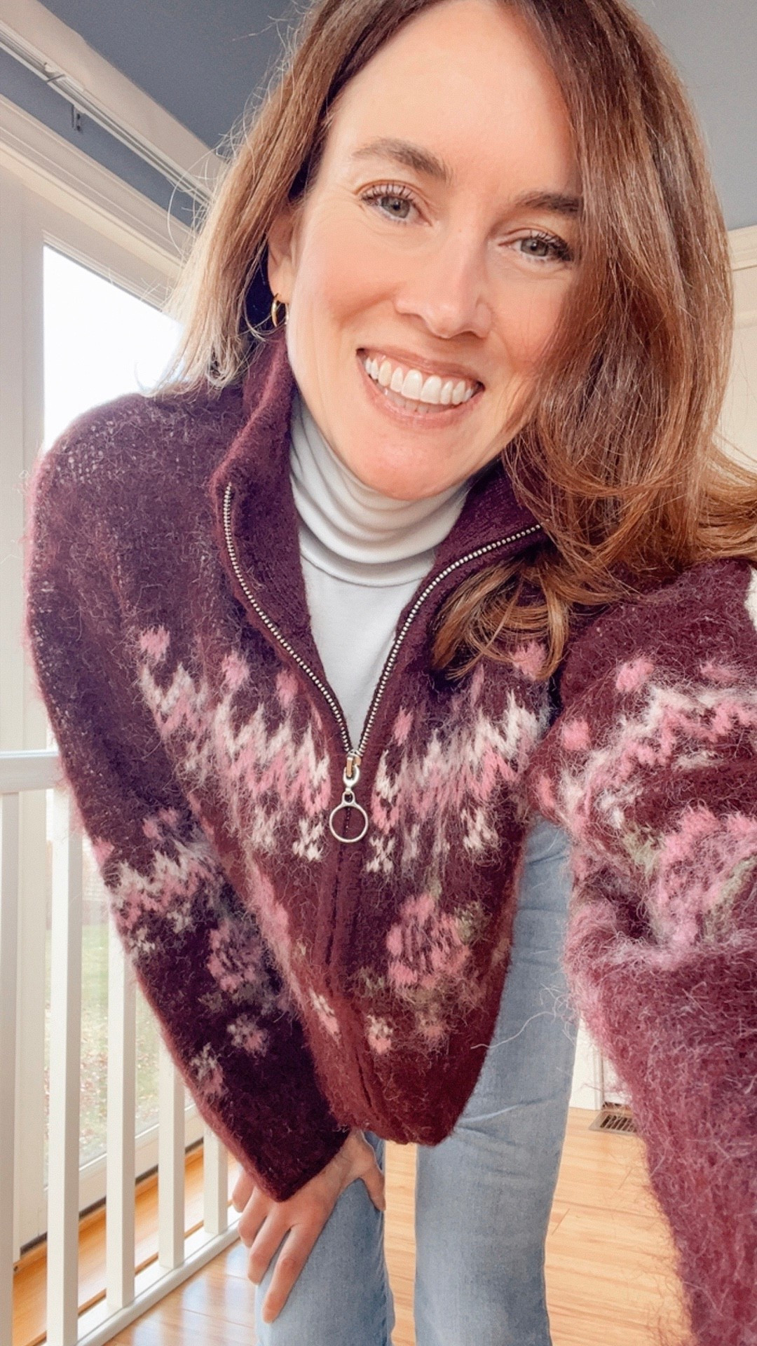 Coziest cute zip sweater from Target women’s fashion in a purple floral. Also comes in a pink plaid and solid white color and a solid light blue color. 

#LTKOver40 #LTKSeasonal #LTKootd