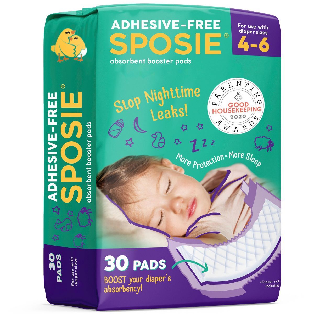 Sposie Booster Pads For Overnight Diaper Leak Protection - 30ct | Target