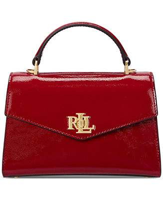 Lauren Ralph Lauren Patent Leather Small Farrah Satchel - Macy's | Macy's