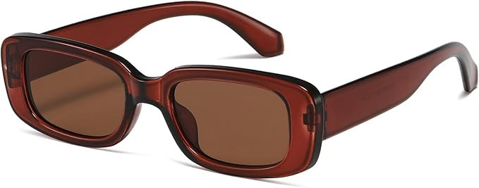 kimorn Rectangle Sunglasses for Women Men Trendy Retro Fashion Sun Glasses 90’s Vintage UV 400 ... | Amazon (US)