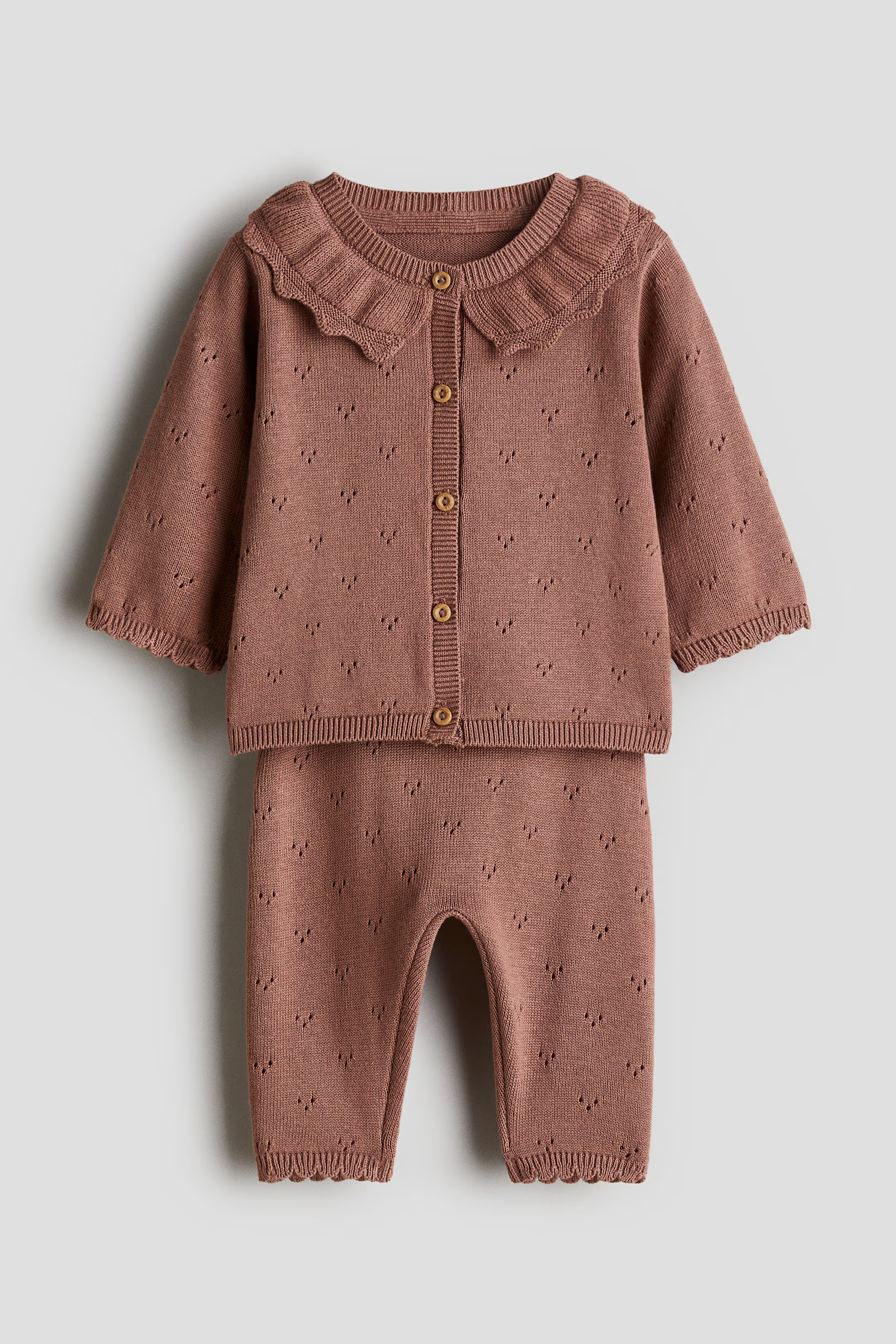 2-Piece Pointelle-Knit Cotton Set | H&M (US + CA)