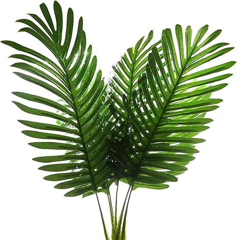 5 Pack Palm Artificial Plants Leaves Decorations Faux Large Tropical Palm Leaves Imitation Ferns ... | Amazon (US)